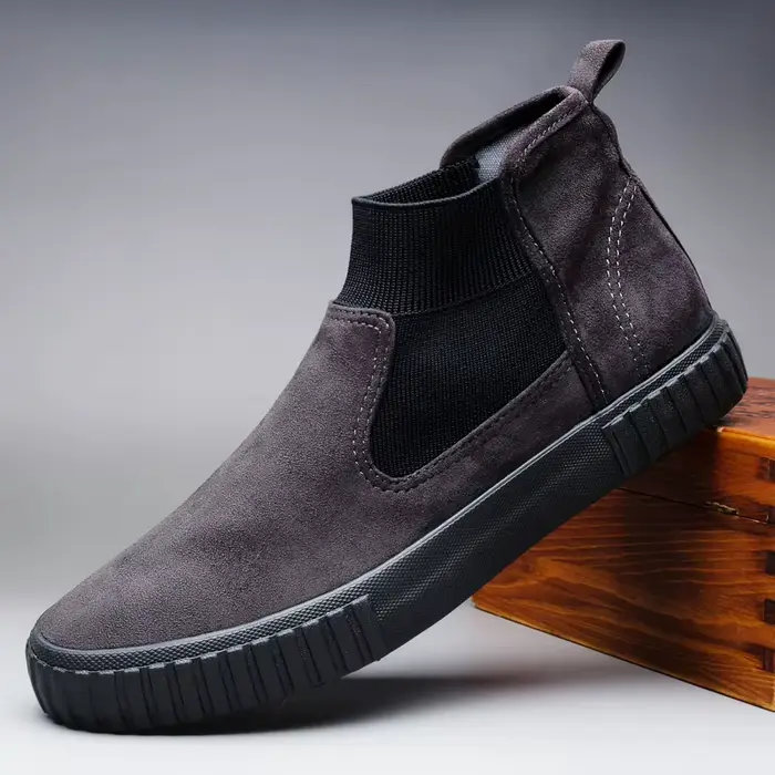 Bottes de moto en daim pour hommes