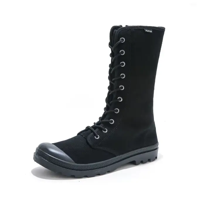 Bottes hautes pour hommes bottes en toile décontractées à la mode bottes de randonnée antidérapantes