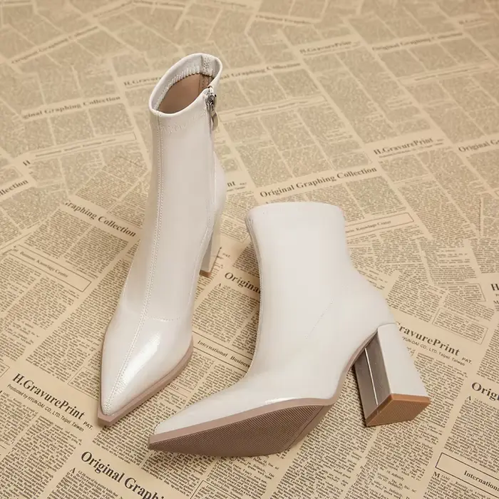 Bottes pointues en velours pour femmes, chaussures provoqué à talons, extérieur, designer, mode, aut