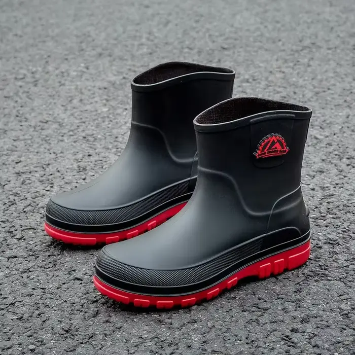 Bottes de cuisine imperméables pour hommes, bottes en caoutchouc, anti-ald, décontracté, style corée