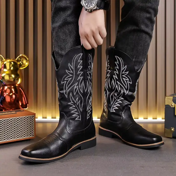 Bottes en cuir montantes pour hommes
