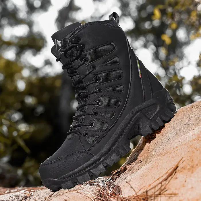 Bottes montantes en cuir pour hommes, bottes de Combat respirantes dans le désert, bottes de randonn