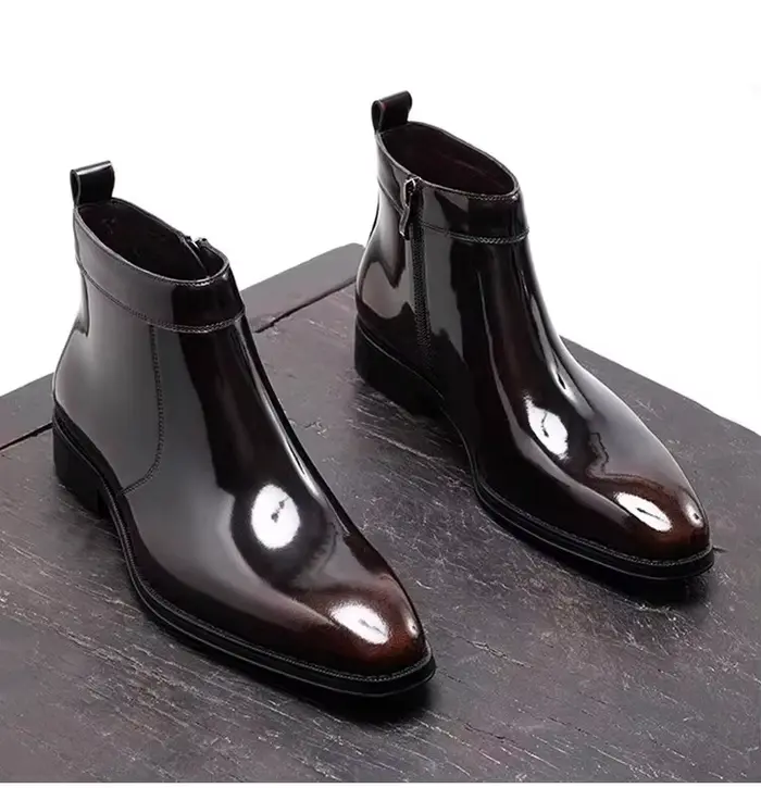 Bottes Chelsea faites à la main pour hommes de style britannique vintage