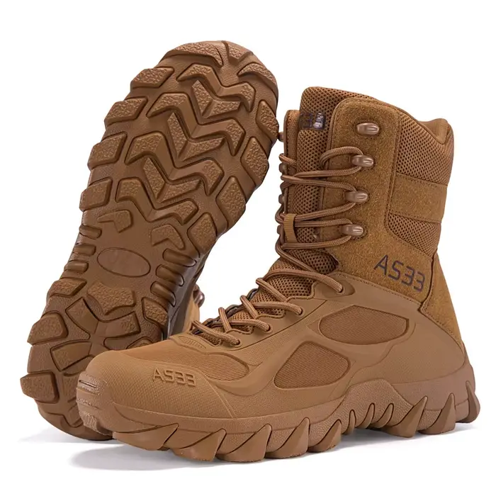 Bottes tactiques pour hommes, ultralégères, imperméables, respirantes, à lacets, bottes de chasse po