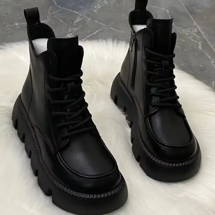 Bottines courtes rétro polyvalentes pour femmes, nouvelle collection automne-hiver, style britanniqu