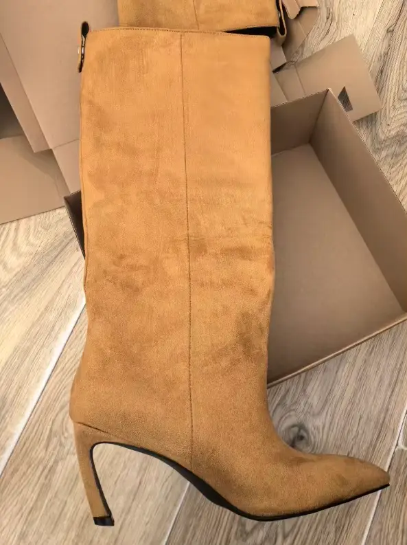 8 cm bottes à talons pointues Tube droit beaux