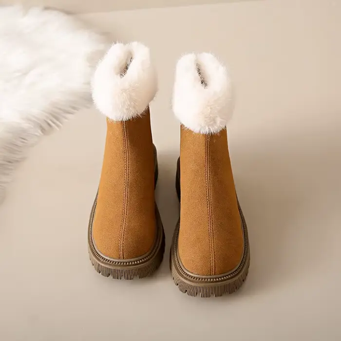 Bottes de neige moelleuses d'hiver pour femmes