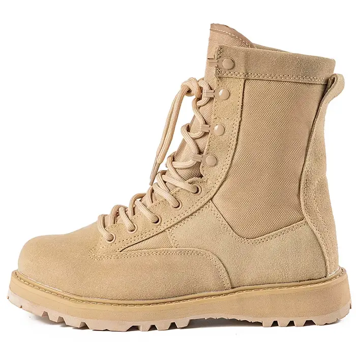 Bottes tactiques CQB.SWAT en daim de vache pour hommes, camouflées, à lacets, confortables et durables pour randonnée et travail en plein air