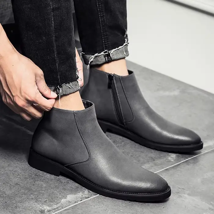 Bottines Chelsea en cuir souple pour hommes