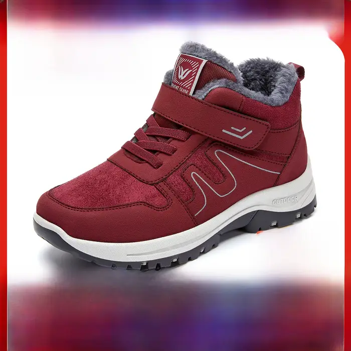 Bottes d'hiver épaisses doublées de polaire pour femmes