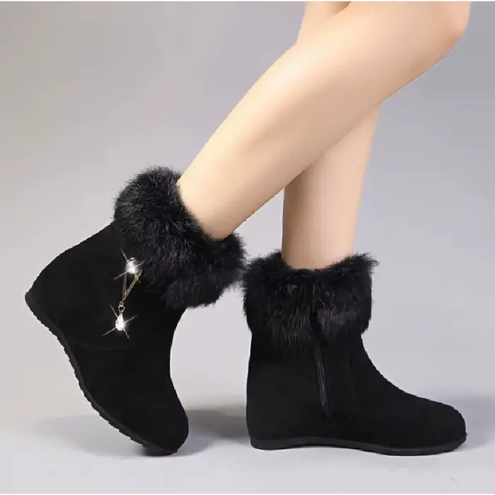 2025 hiver nouveau Style bottes de neige à plate-forme épaissie pour les femmes doublées de polaire