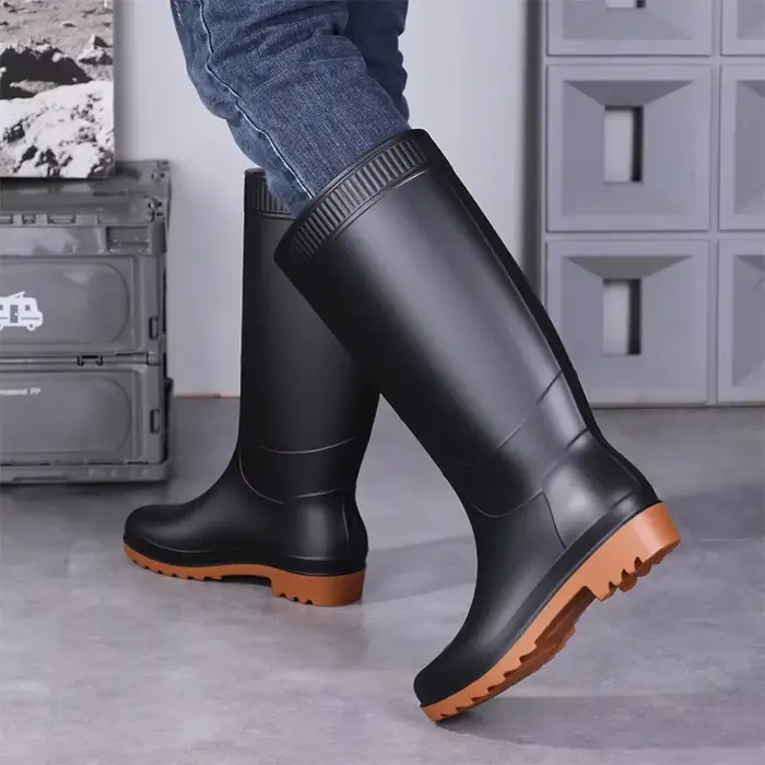 Bottes de pluie à Tube Long pour hommes