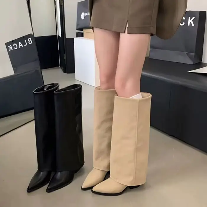 Bottes hautes pointues pour femmes