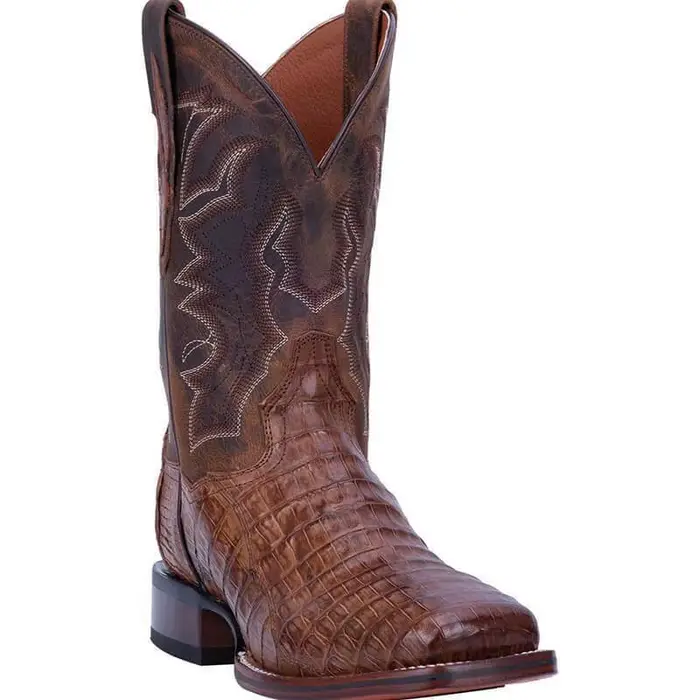 Bottes occidentales texturées crocodile pour hommes