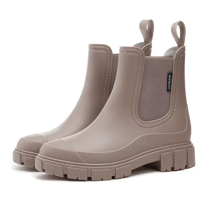 Bottes de pluie Chelsea pour femmes, chaussures d'été à la mode, semelles épaisses, imperméables, ba