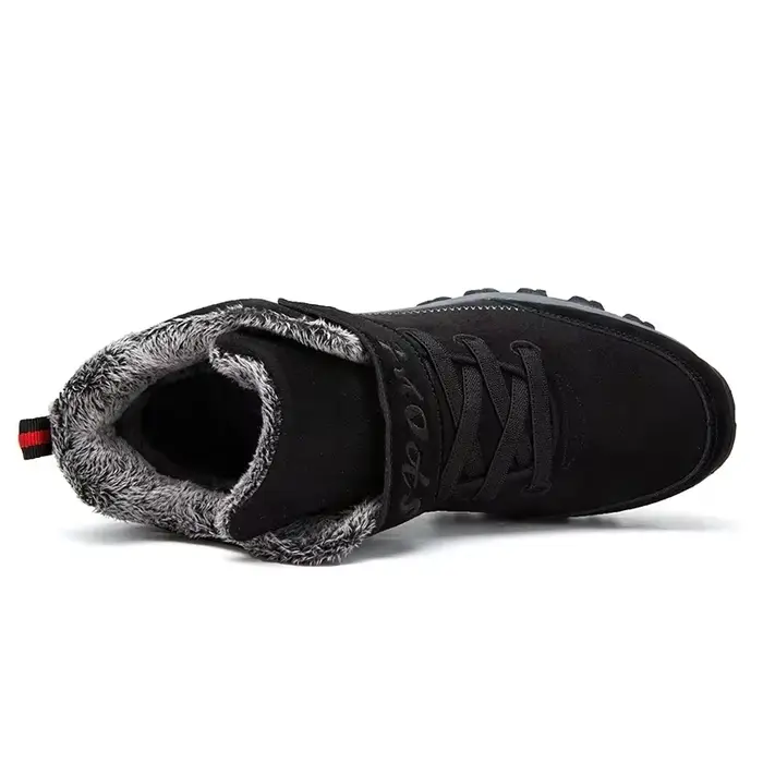 Bottes d'hiver imperméables en daim pour hommes