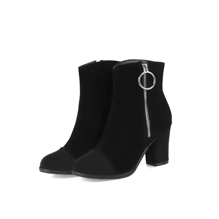 Botas De Mujer bottines femmes mode fermeture éclair talons hauts rouge noir fête De mariage Goth ch