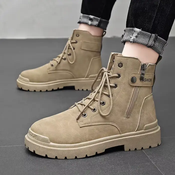 Bottes décontractées à tige haute pour hommes