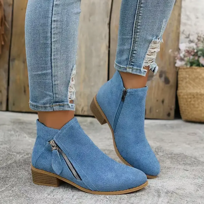Femmes bottes automne/hiver côté bottines femme talon bas Tube bas étudiant collège Style femmes cha