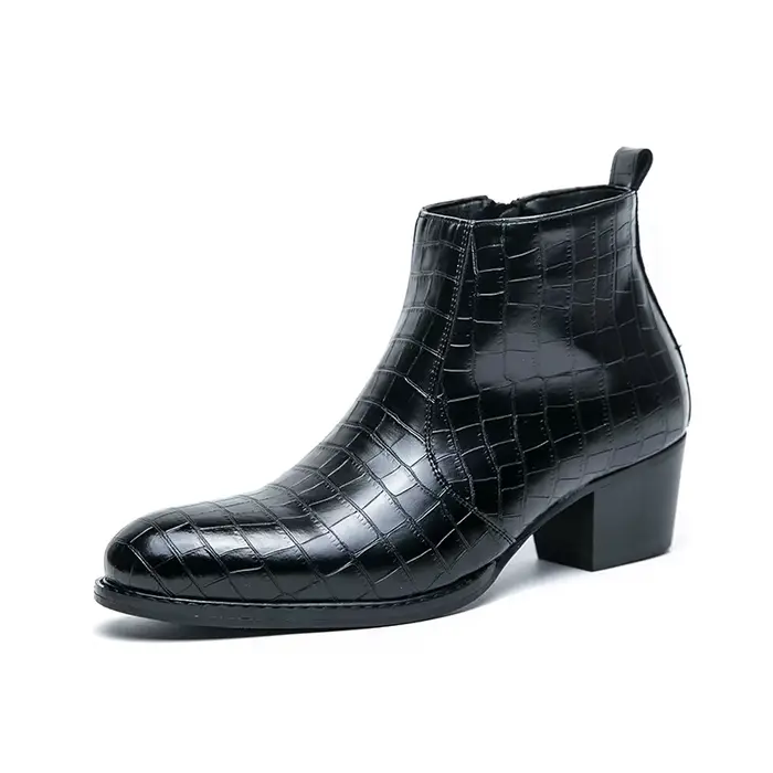 Bottes courtes de style britannique pour hommes, bottes de cérémonie haut de gamme, chaussures d'hiv