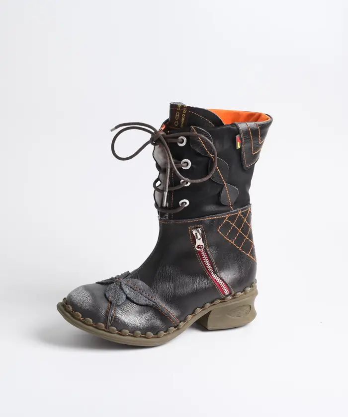 TMA EYES-Bottes mi-longues chaudes pour femmes, chaussures tendance, couleur unie, collection hiver 
