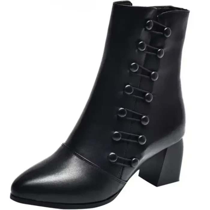 Bottes épaisses de marque pour femmes, chaussures à talons hauts, bottes de rinçage, designer sexy, 