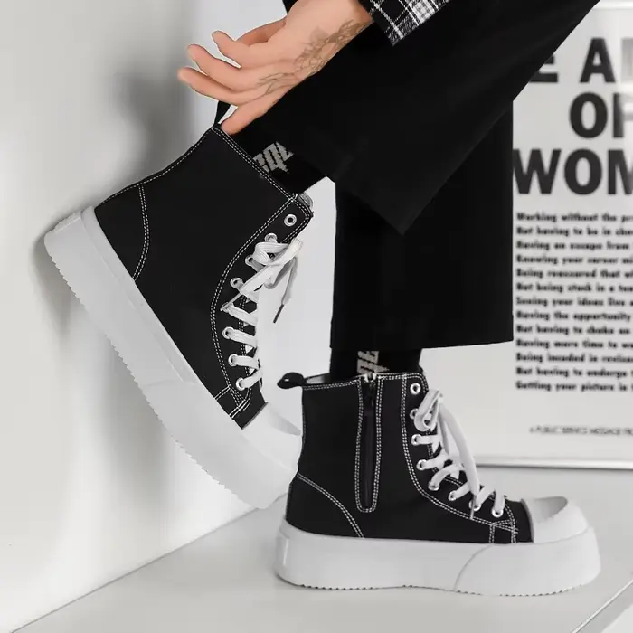 Nouvelles bottes pour hommes quatre saisons haute cheville anti-dérapantes résistantes et confortables pour travail et loisirs