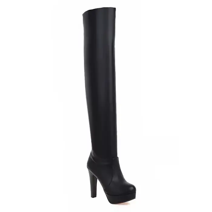 Bottes à talons hauts à tête ronde pour femmes