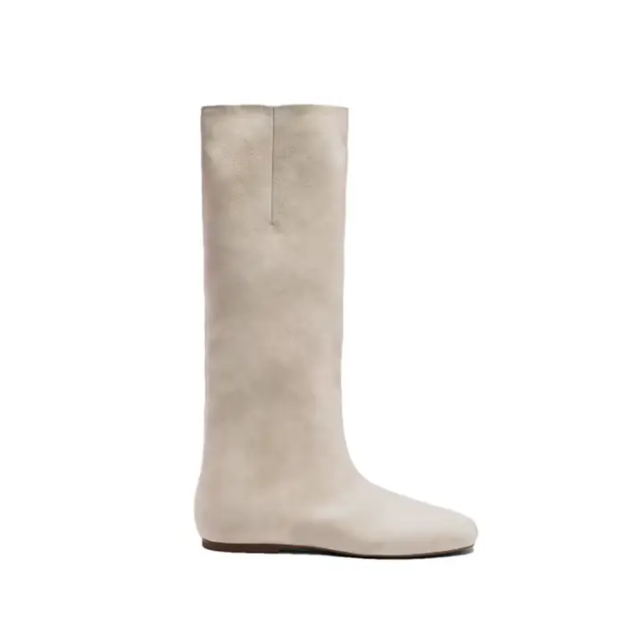 Chaussures plates genou haute femmes bottes