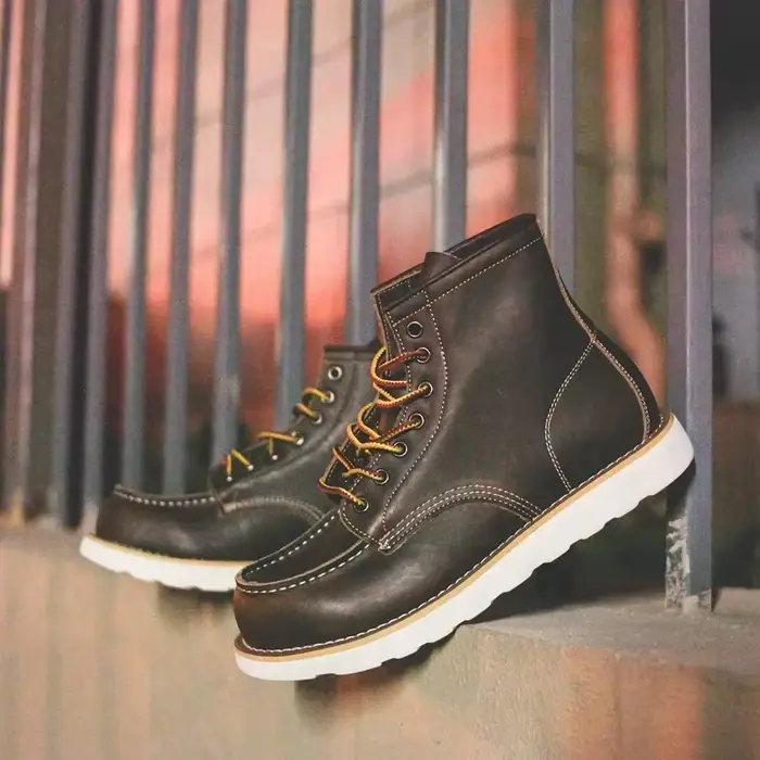 Bottes en cuir véritable pour hommes