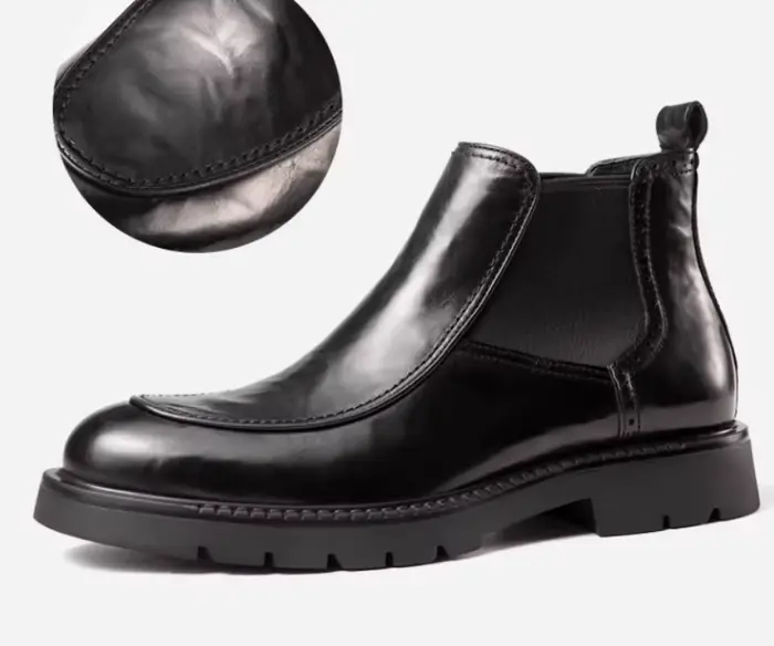 Bottes pour hommes en cuir véritable