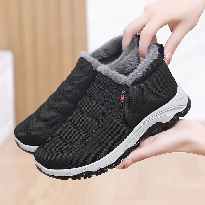 Bottes de neige unisexes imperméables, chaussures en coton, chaussures plates, style couple, hiver, 