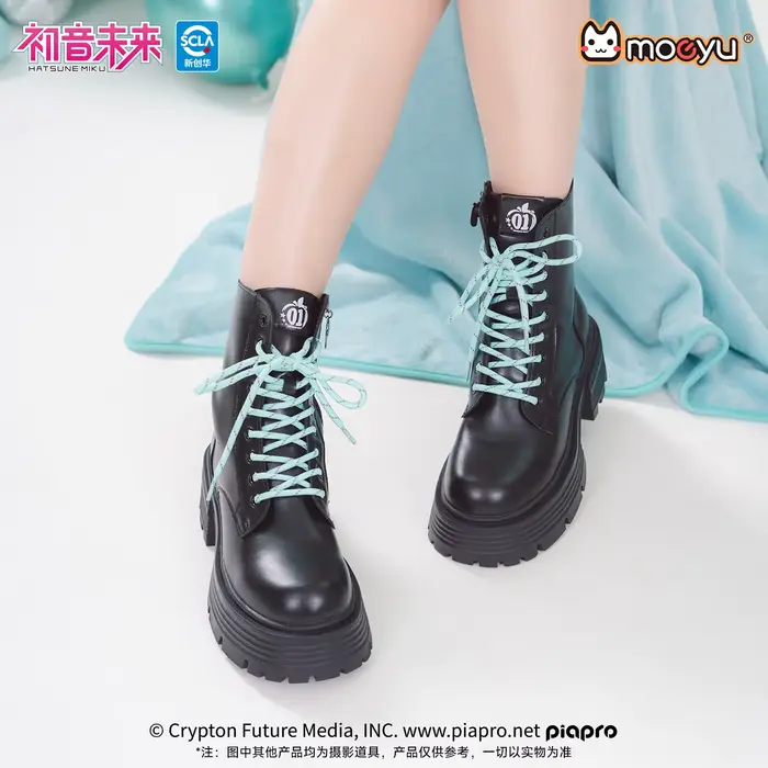 Moeyu Hatsune Miku – bottes pour femmes, chaussures d'hiver, bottes de neige à hauteur de cheville, 