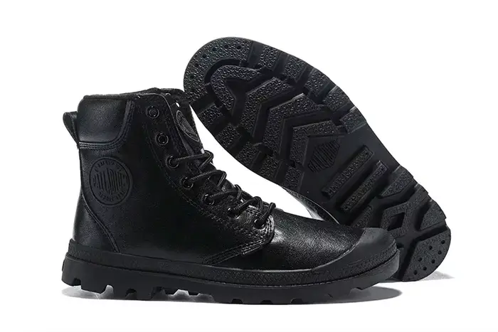 PALLADIUM cuir noir hommes Pampa manchette tactique armée cheville bottes de travail, confortable de