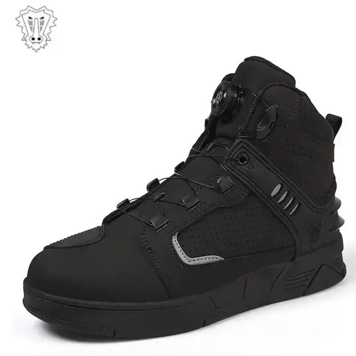 Bottes de Moto marron pour hommes, bottes de motocycliste toutes saisons, chaussures de Moto respira