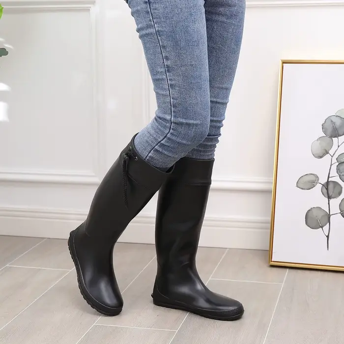 Crestar femmes bottes de pluie hautes emballables dame