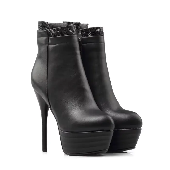 Bottines à plateforme de styliste pour femmes, talons hauts extrêmes, bottes courtes Sexy, automne h