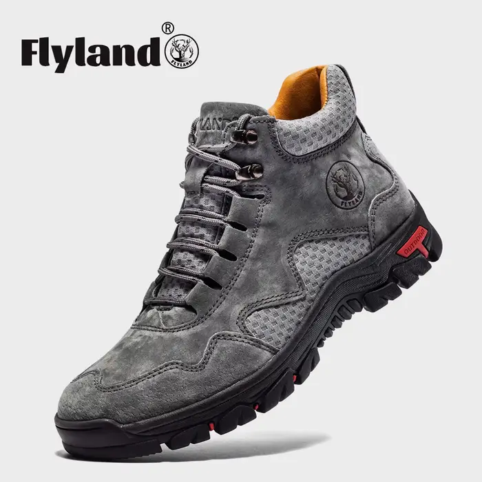 FLYLAND bottines pour hommes chaussures en cuir décontractées mode Vintage couture à la main doux af