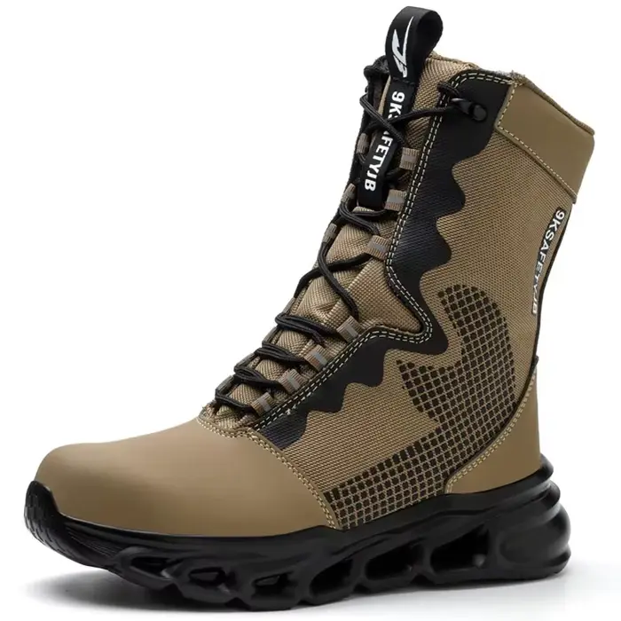 Bottes de travail à la mode pour hommes, chaussures de protection, bottes de sécurité à bout en acie