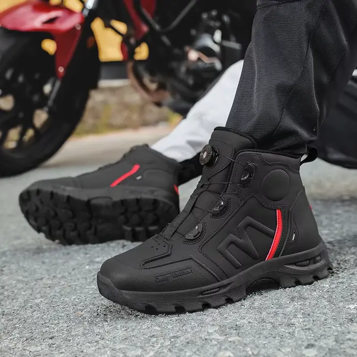 Bottes de moto imperméables pour hommes
