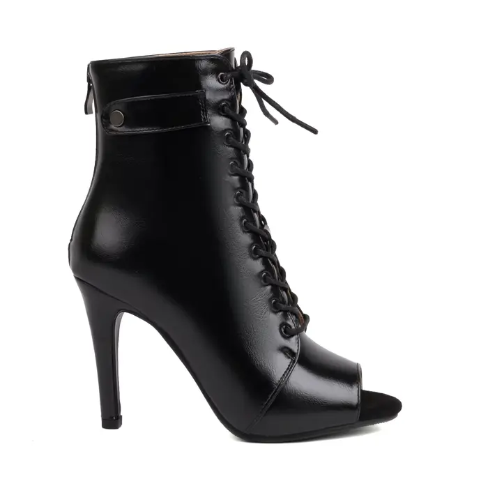 Bottes WEIQILI en cuir artificiel pour danse latine talons fins bottes de fête pour femmes occasions spéciales