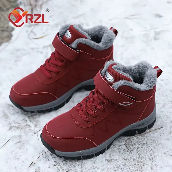 YRZL bottes de neige imperméables pour hommes baskets Super chaudes en peluche femmes