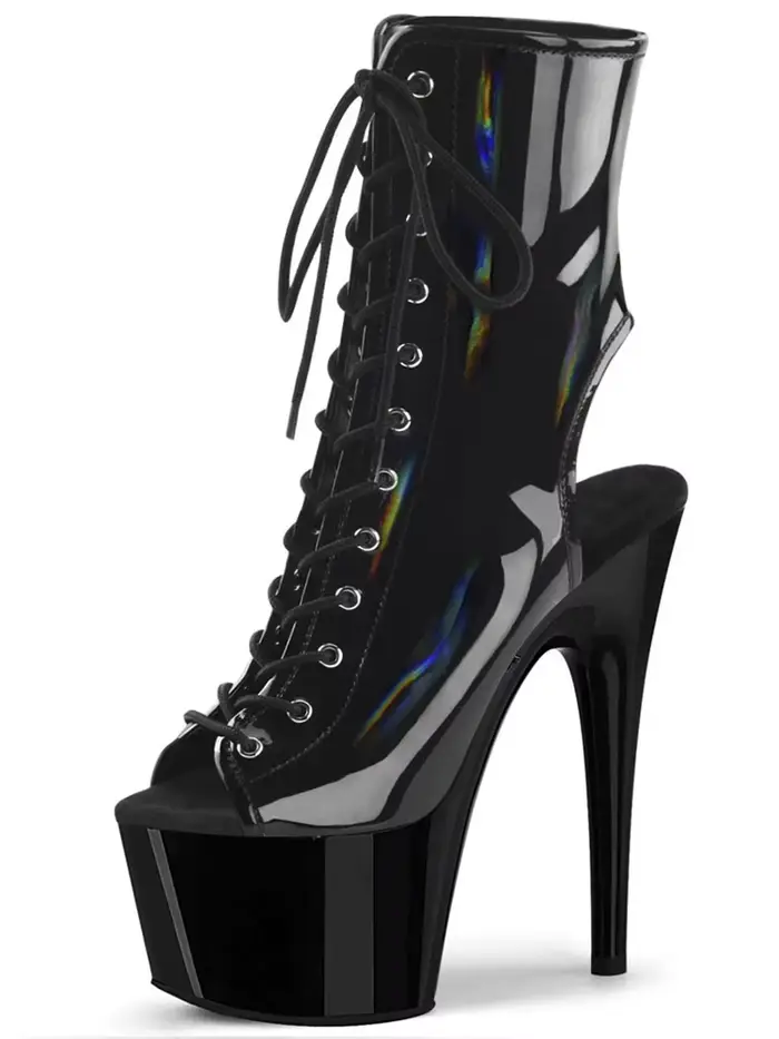 Bottes à Plateforme Laser 6 pour Femme, Pole Dance, Bande à Lacets, Gothique, Boîte de Nuit, Mode, P