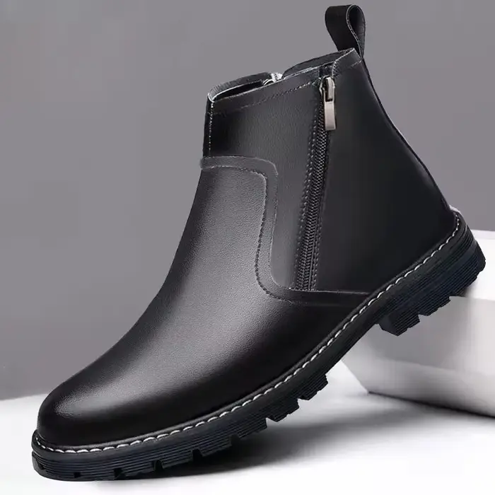 Bottes pour hommes de haute qualité haut en cuir botte classique affaires tenue décontractée botte c
