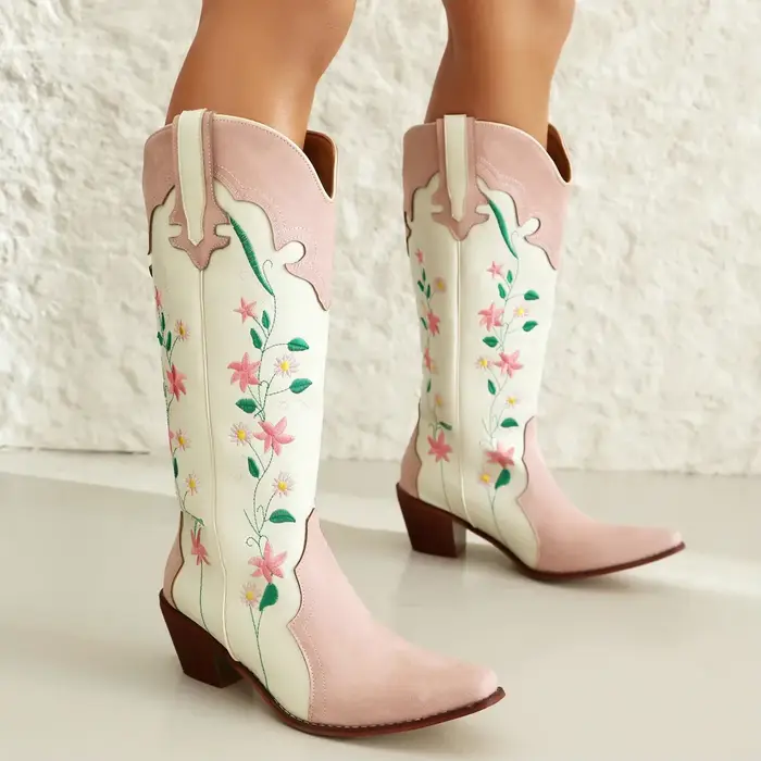 Bottes de Cosplay de Cowgirl pour Femme