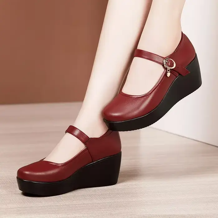 Chaussures à plateforme avec boucle de cheville pour femmes