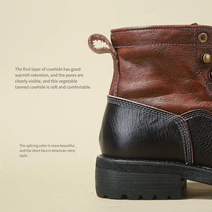 Bottes de travail montantes pour hommes style Amekaji