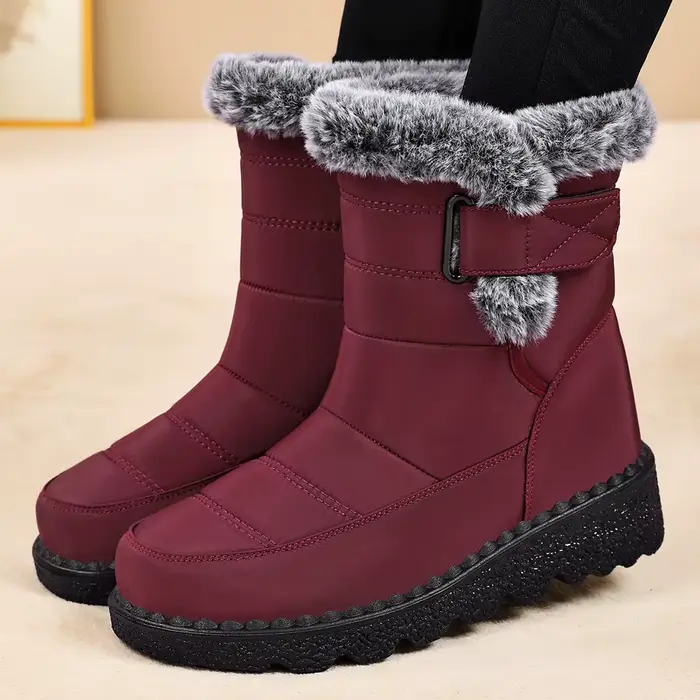 Bottes de neige confortables, résistantes à l'usure et antidérapantes pour femmes, élégantes, couleu