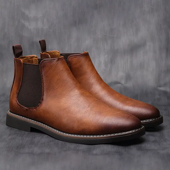 Bottes Chelsea en synthétique pour hommes, style britannique, confort printanier, pour toutes les occasions spéciales