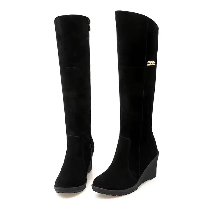 Nouvelles Bottes d'Hiver 2026 pour Femme – Chaussures Tendance Style Moto en Cuir pour Femmes – Coll